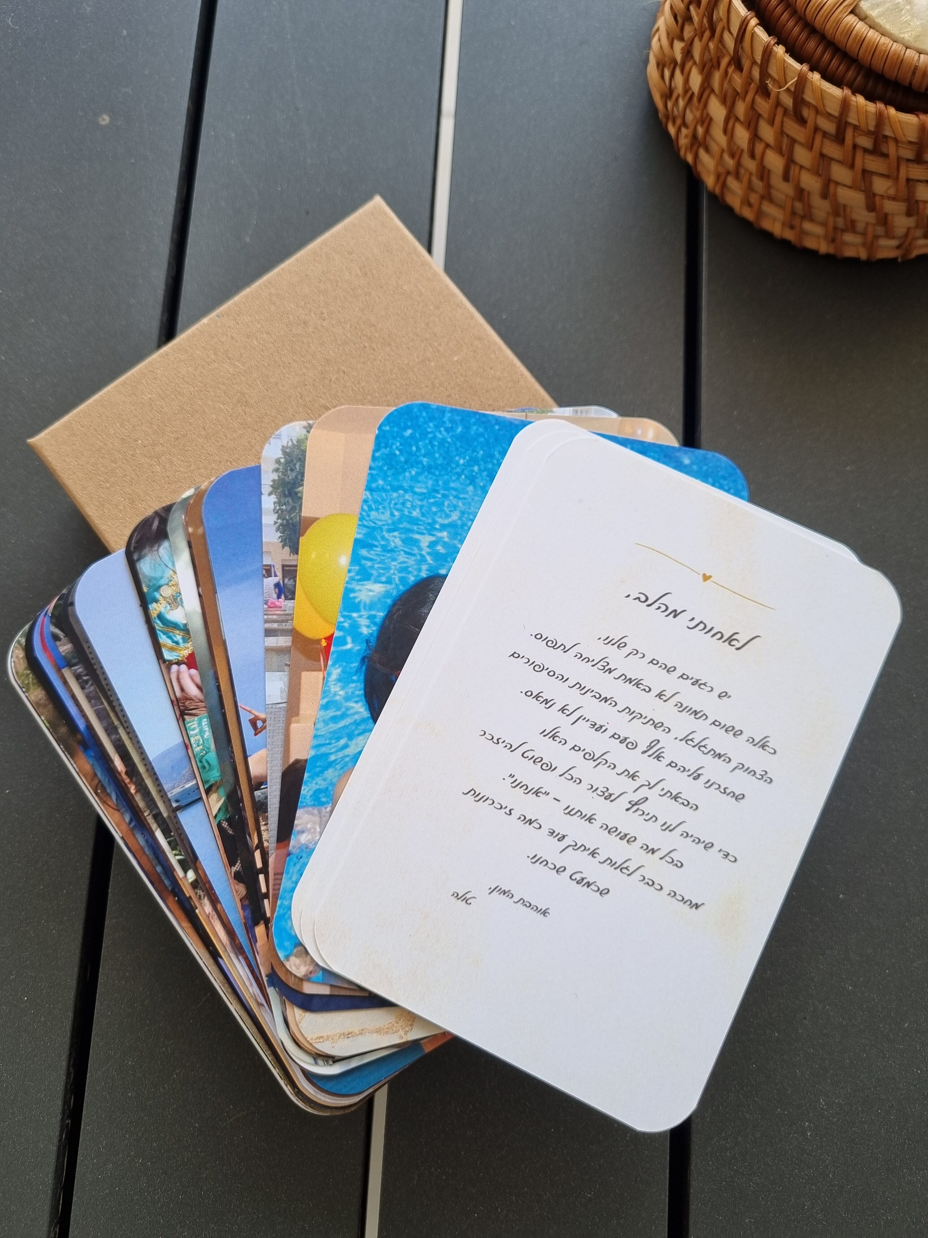 קלפי זיכרונות אישיים מתמונות בהתאמה אישית מתנה מרגשת